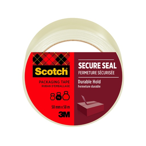 [803550] Ruban d'emballage Scotch Secure Seal 50mx50mm transparent