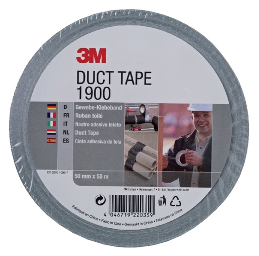 [803529] Ruban adhésif 3M 1900 Duct Tape 50mx50mm argent