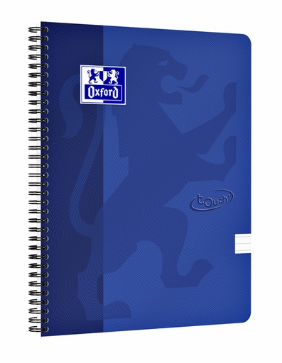 [011131] Cahier à spirale Oxford Touch A4 ligné 140 pages 80g bleu