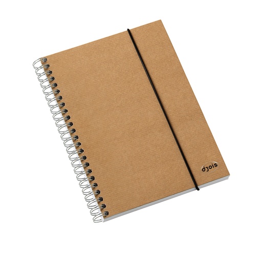 [504162] Carnet de notes Djois Kraft Line A5 spirale 140 pages ligné