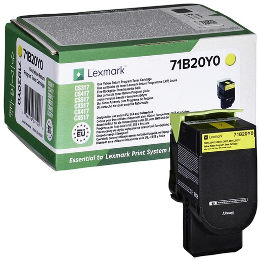 [410948] Tonercartridge Lexmark 71B20Y0 geel