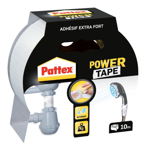 [836330] Plakband Pattex Power Tape 50mmx10m wit