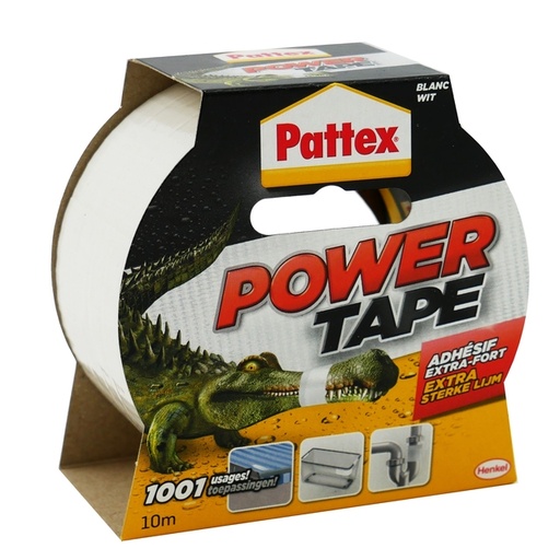 [836330] Ruban adhésif Pattex Power Tape 50mmx10m blanc