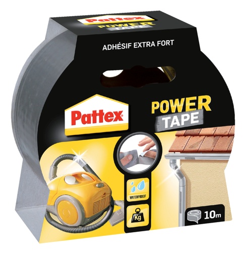 [836331] Plakband Pattex Power Tape 50mmx10m grijs