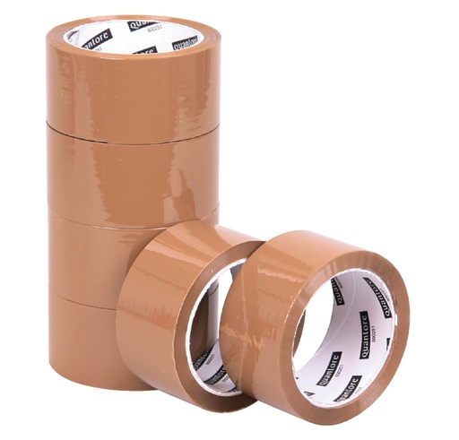 [800251] Ruban d'emballage Quantore 50mmx60m PP brun 6 rouleaux