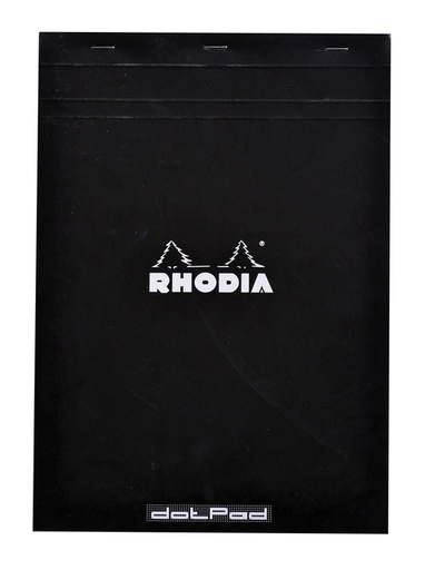 [010416] Schrijfblok Rhodia A4 dots 80 vel 90gr zwart