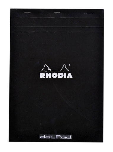 [010416] Schrijfblok Rhodia A4 dots 80 vel 90gr zwart