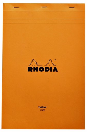 [010422] Bloc-notes Rhodia A4 ligné 80 feuilles 80g jaune