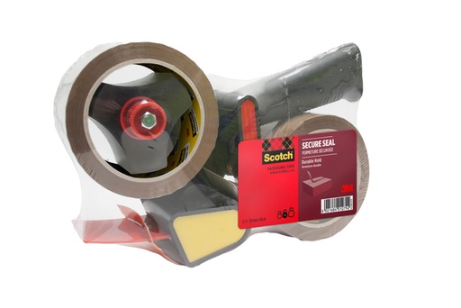 [803545] Dérouleur d'emballage Scotch avec 2 rouleaux Secure Seal 66mx50mm brun