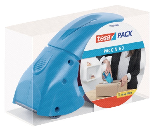 [800316] Verpakkingstape dispenser  tesapack® pack-n-go blauw