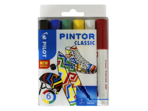 [631600] Feutre PILOT Pintor Classic Fin assorti étui 6 pièces