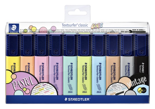 [635235] Surligneur Staedtler 364 Textsurfer Vintage et Pastel set 10 pièces assorti