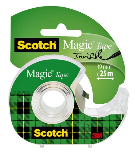 [801135] Plakband Scotch Magic 810 19mmx25m onzichtbaar + plakhandhouder