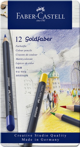 [640072] Crayons de couleur Faber-Castell Goldfaber boîte 12 pièces assorti