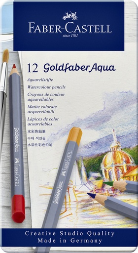 [640076] Crayons de couleur Faber-Castell Aquarelle assorti boîte 12 pièces