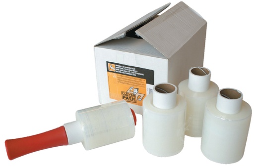 [820335] Film d’emballage CleverPack 100mmx250m 20mic + dérouleur transparent 6 rouleaux