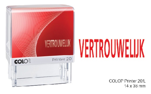 [350849] Cachet à Formules Colop Printer20 rouge Vertrouwelijk