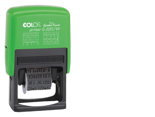 [351060] Cachet à Formules Colop Printer S 220/W Green Line 12 textes vert