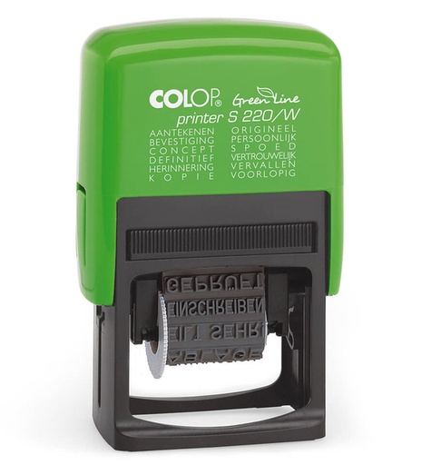 [351060] Cachet à Formules Colop Printer S 220/W Green Line 12 textes