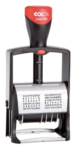 [351001] Cachet à Formules+date Colop Heavy Duty 2000/WD Classic line 12 formules NL
