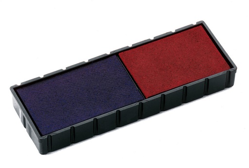 [351105] Stempelkussen Colop E/12/2 blauw en rood