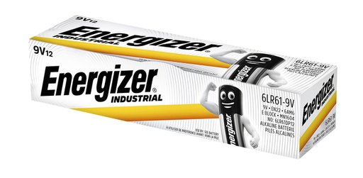 [413628] Batterij Energizer Industrial 12x 9Volt alkaline
