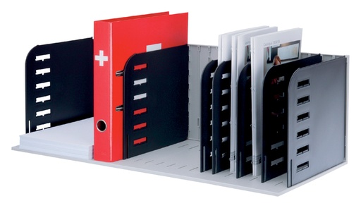 [391729] Module de classement Styrorac 8 compartiments noir/gris