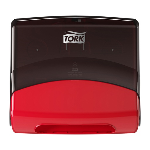 [892230] Reinigingsdoekdispenser Tork W4 Performance gevouwen rood 654008