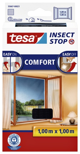 [890770] Insectenhor tesa® Insect Stop COMFORT raam 1x1m antraciet