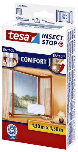 [890773] Moustiquaire tesa® Insect Stop COMFORT fenêtre 1,3x1,3m blanc