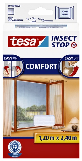 [890777] Insectenhor tesa® Insect Stop COMFORT buitendraaiende ramen 1,2x2,4m wit