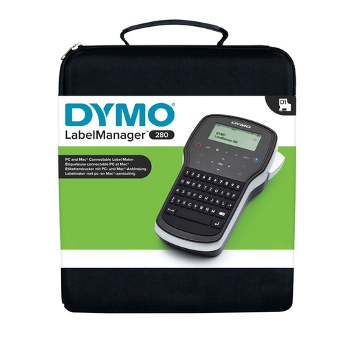 [930106] Labelprinter Dymo LabelManager 280 draagbaar qwerty 12mm zwart in koffer