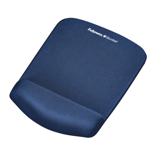 [436409] Muismat met polssteun Fellowes Plush Touch blauw