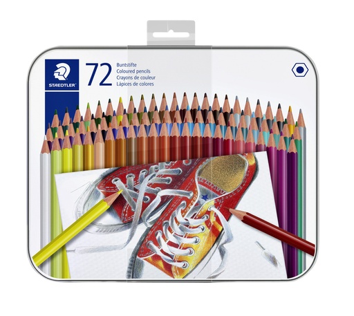 [640427] Crayon de couleur Staedtler hexagonal assorti boîte 72 pièces