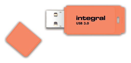 [435290] Clé USB 3.0 Integral Neon USB-A 64Go orange