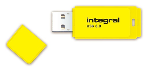 [435292] Clé USB 3.0 Integral 64Go néon jaune