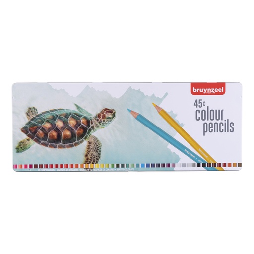 [640354] Kleurpotlood Bruynzeel schildpad set à 45 stuks assorti