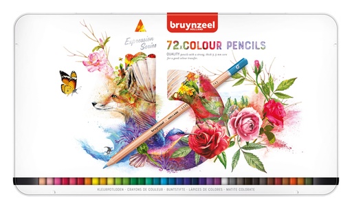 [640082] Crayon de couleur Bruynzeel Expression boîte métal 72 couleurs
