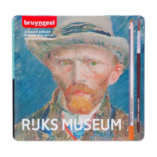 [640078] Crayon aquarelle Bruynzeel Rijksmuseum Van Gogh boîte métal 24 pièces assorti