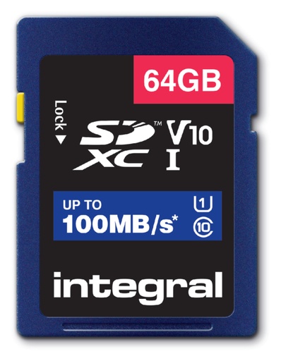 [435279] Carte mémoire Integral SDXC V10 64Go