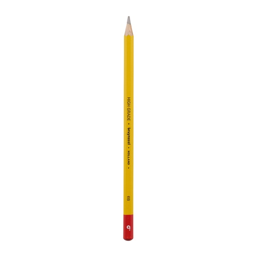 [640290] Crayon graphite Bruynzeel Burotek 6B gris