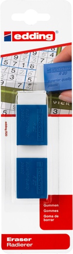 [969705] Gum edding R20 met kunststof blauwen houder 2 stuks
