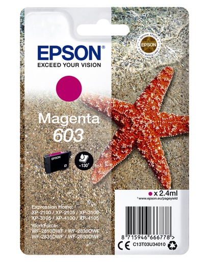 [402720] Inktcartridge Epson 603 T03U3 rood