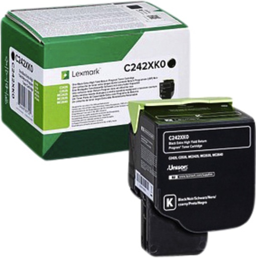 [404633] Cartouche toner Lexmark C242XK0 noir