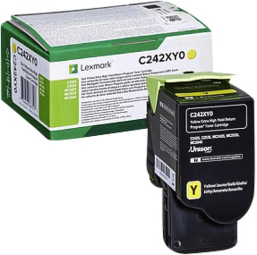 [404635] Cartouche toner Lexmark C242XY0 jaune