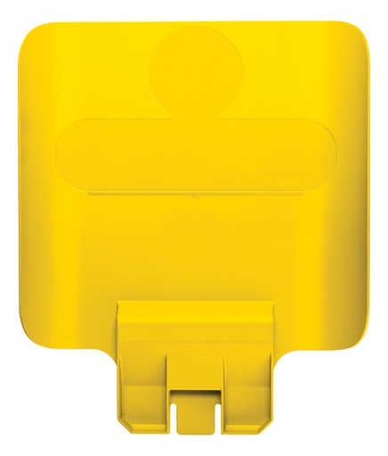 [394833] Panneau de communication Rubbermaid pour station de recyclage Slim Jim jaune