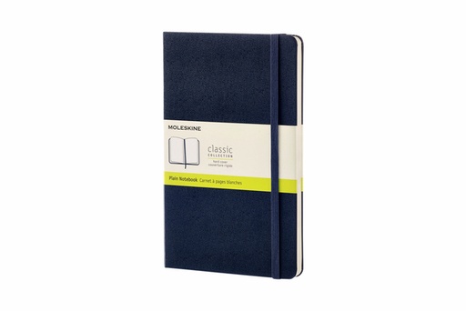 [011632] Notitieboek Moleskine large 130x210mm blanco hard cover sapphire blue