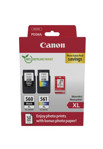 [405097] Inktcartridge Canon PG-560XL CL-561XL + papier