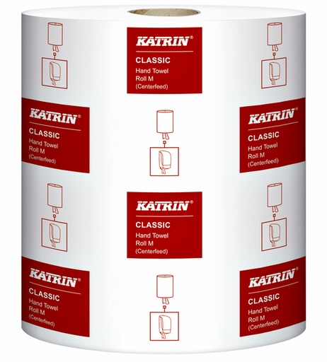 [892594] Essuie-mains Katrin Centerfeed 1 épaisseur Blanc Medium rouleau 300mx205mm