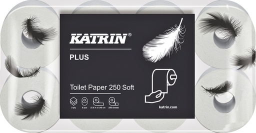 [892609] Toiletpapier Katrin Plus 3-laags 250vel 72rollen wit